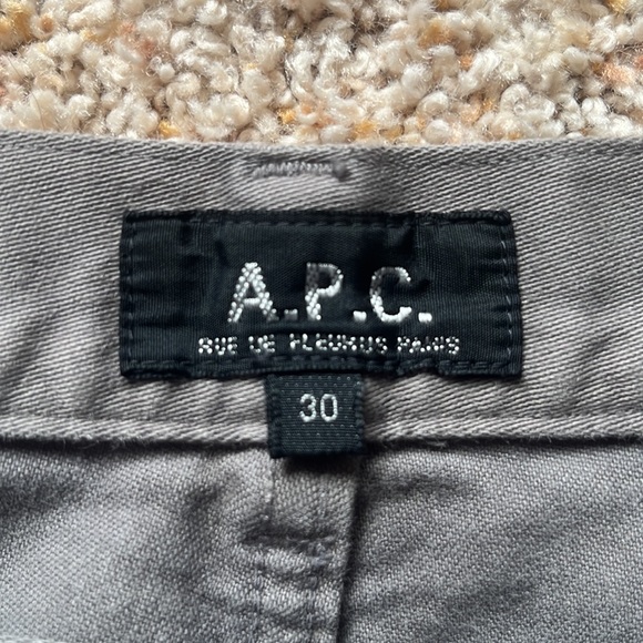 A.P.C. Grey Straight 5 Pocket Button Fly Jeans 30 x 30 - Picture 1 of 7